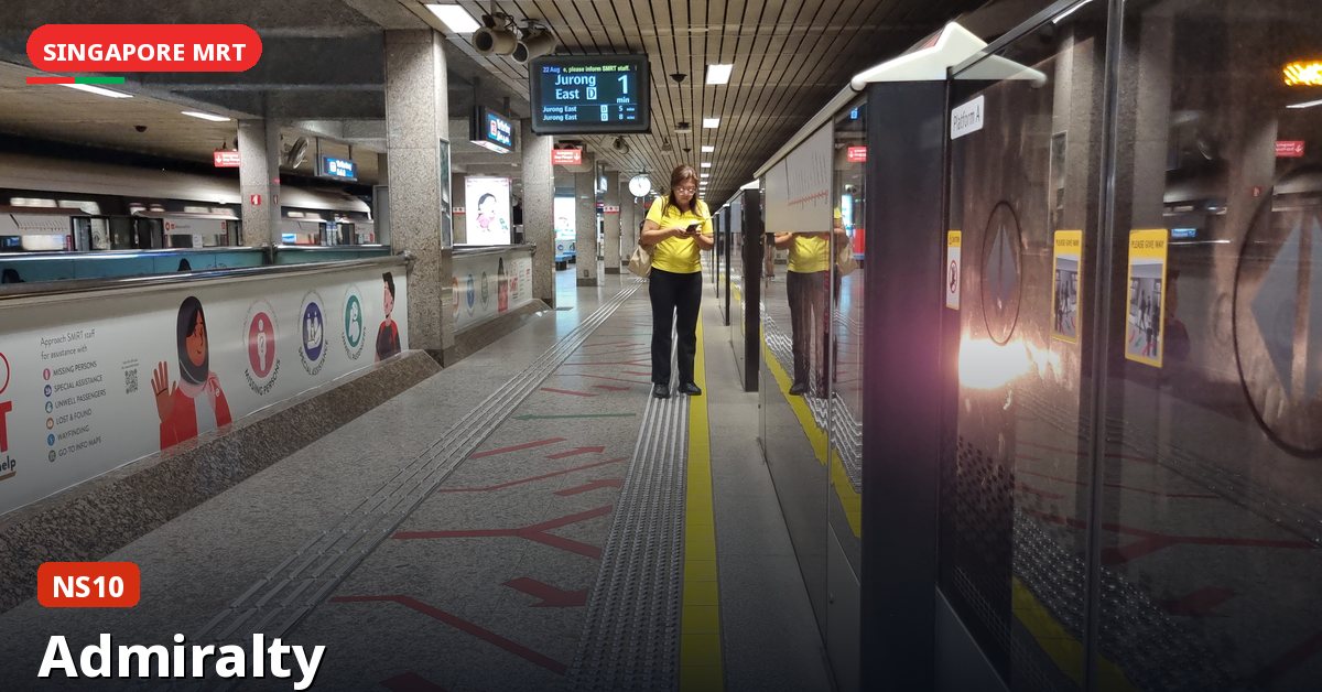 Admiralty MRT station in Singapore — North South Line (NS10)