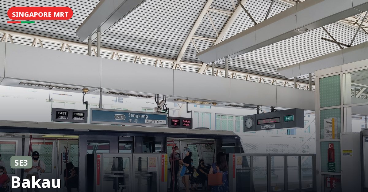 Bakau MRT station in Singapore — Sengkang LRT (SE3)