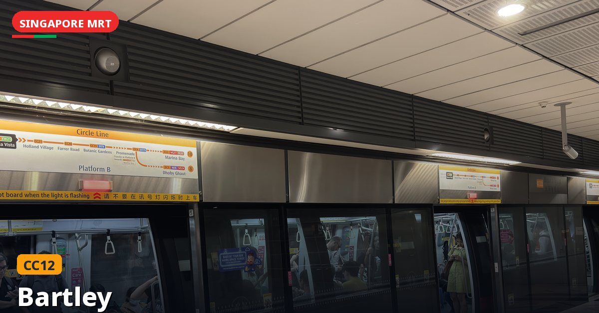 Bartley MRT station in Singapore — Circle Line (CC12)