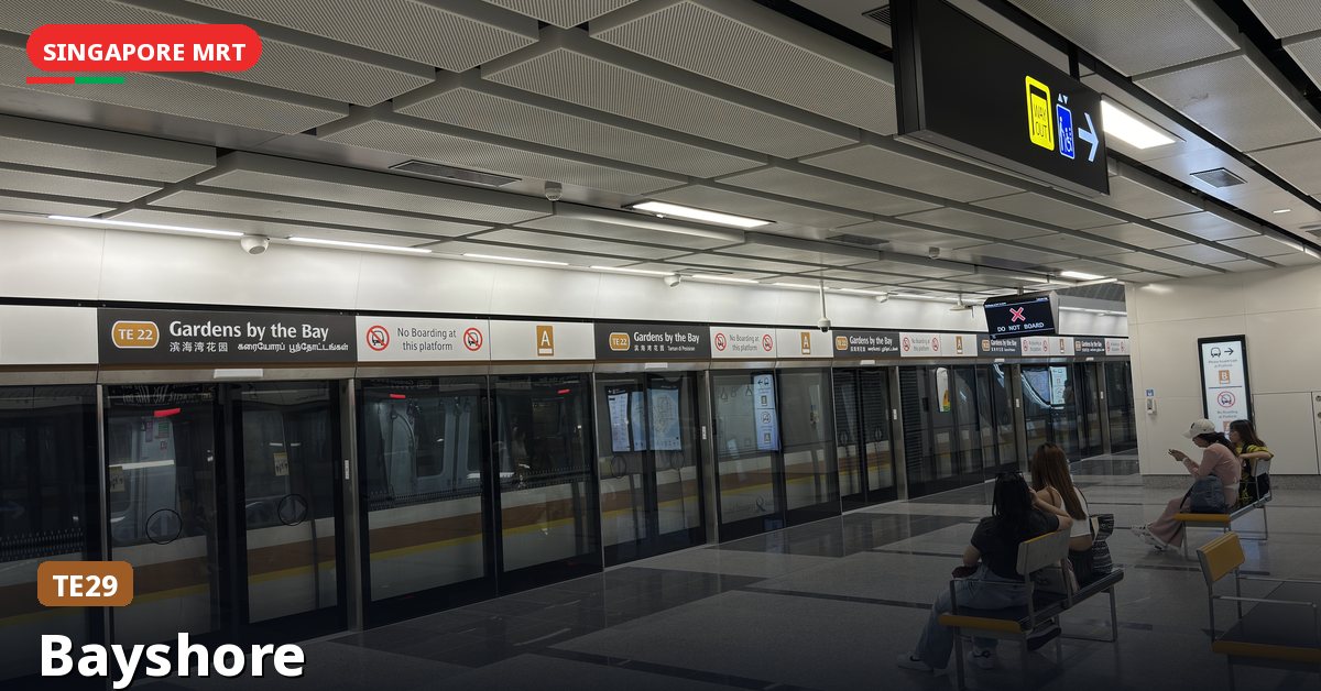 Bayshore MRT station in Singapore — Thomson-East Coast Line (TE29)