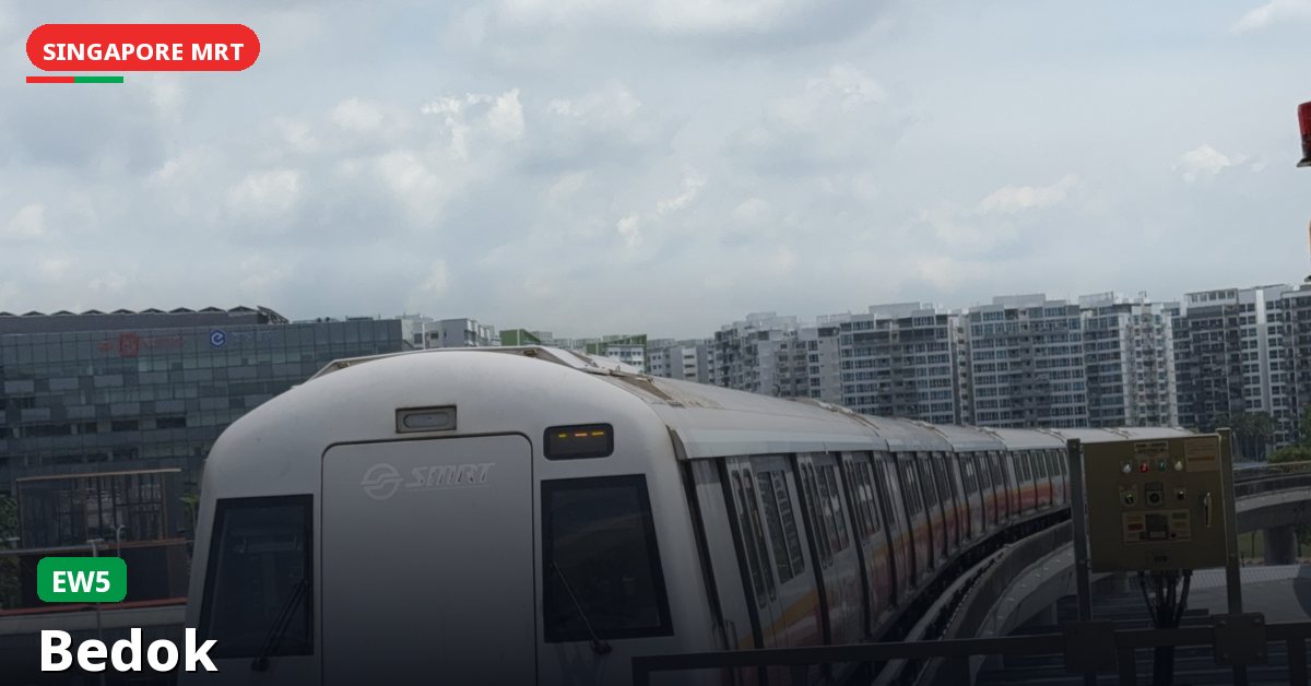 Bedok MRT station in Singapore — East West Line (EW5)