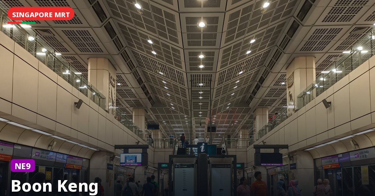 Boon Keng MRT station in Singapore — North East Line (NE9)
