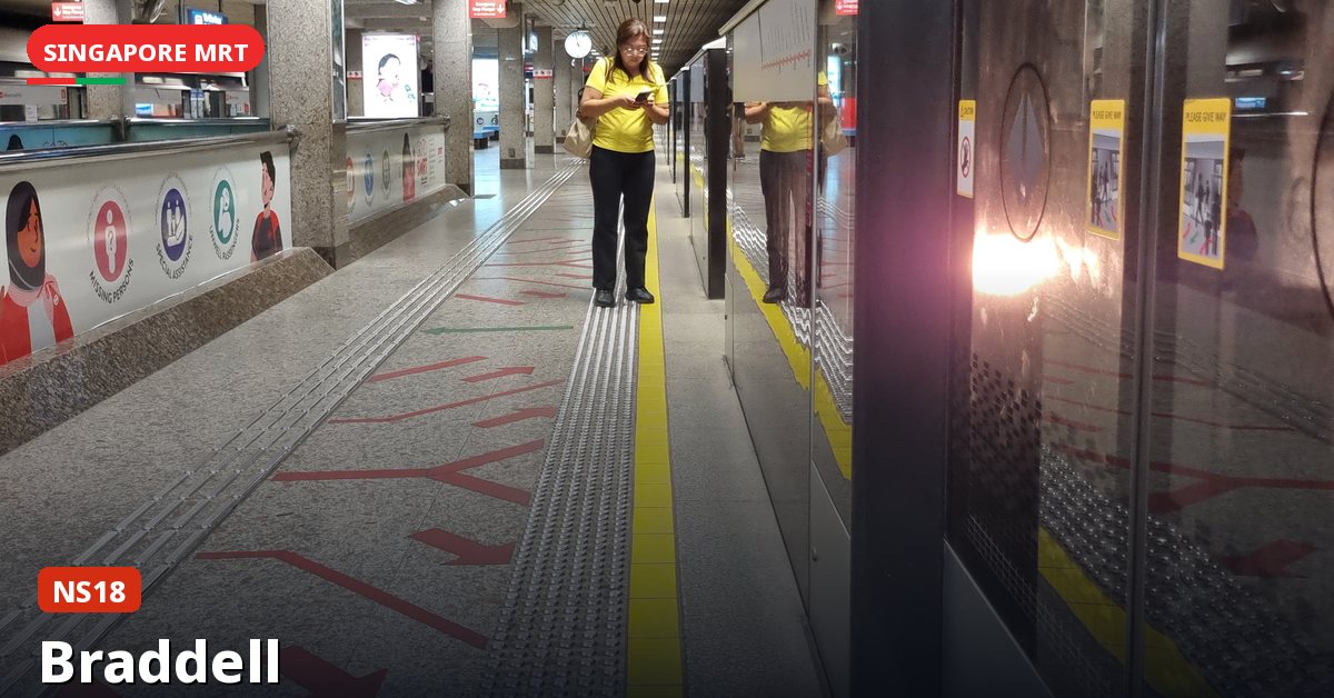 Braddell MRT station in Singapore — North South Line (NS18)