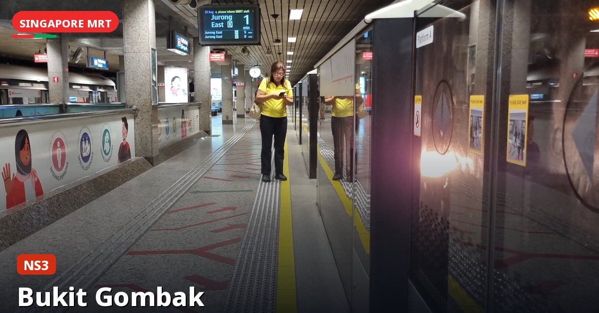 Bukit Gombak MRT station in Singapore — North South Line (NS3)