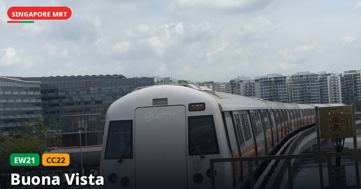 Buona Vista MRT station in Singapore — East West Line, Circle Line (EW21 / CC22)