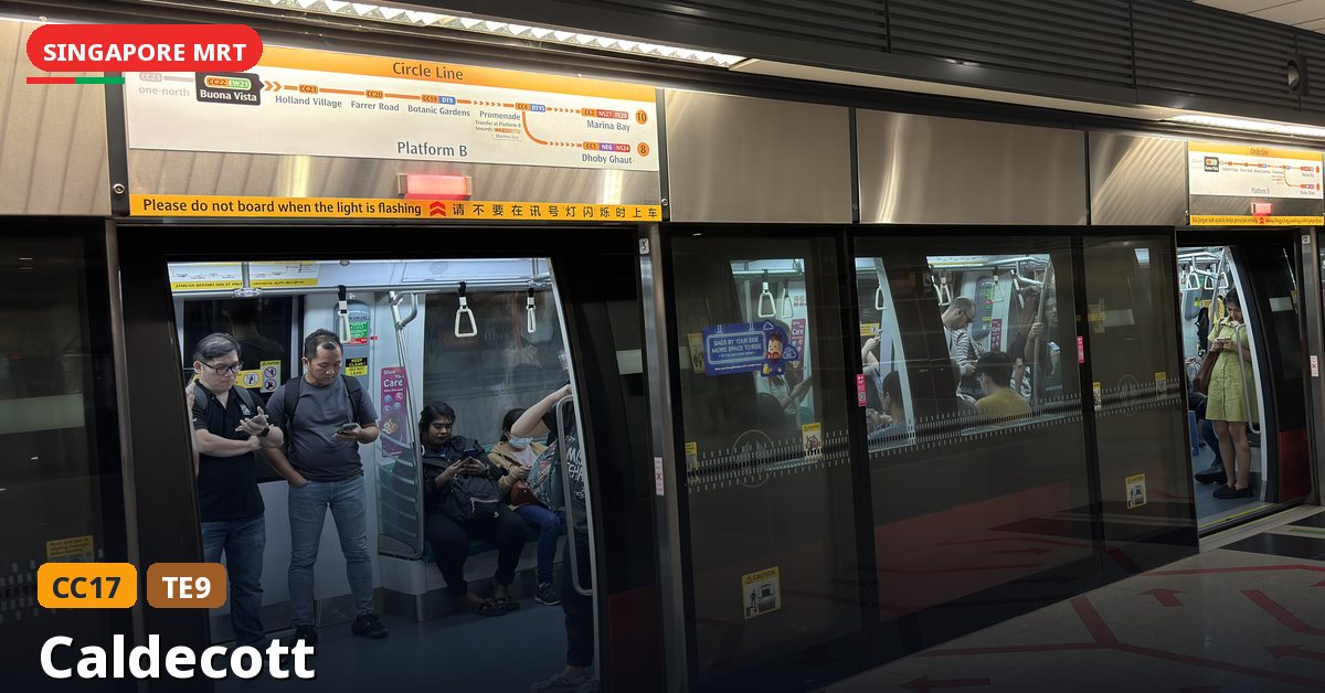 Caldecott MRT station in Singapore — Circle Line, Thomson-East Coast Line (CC17 / TE9)
