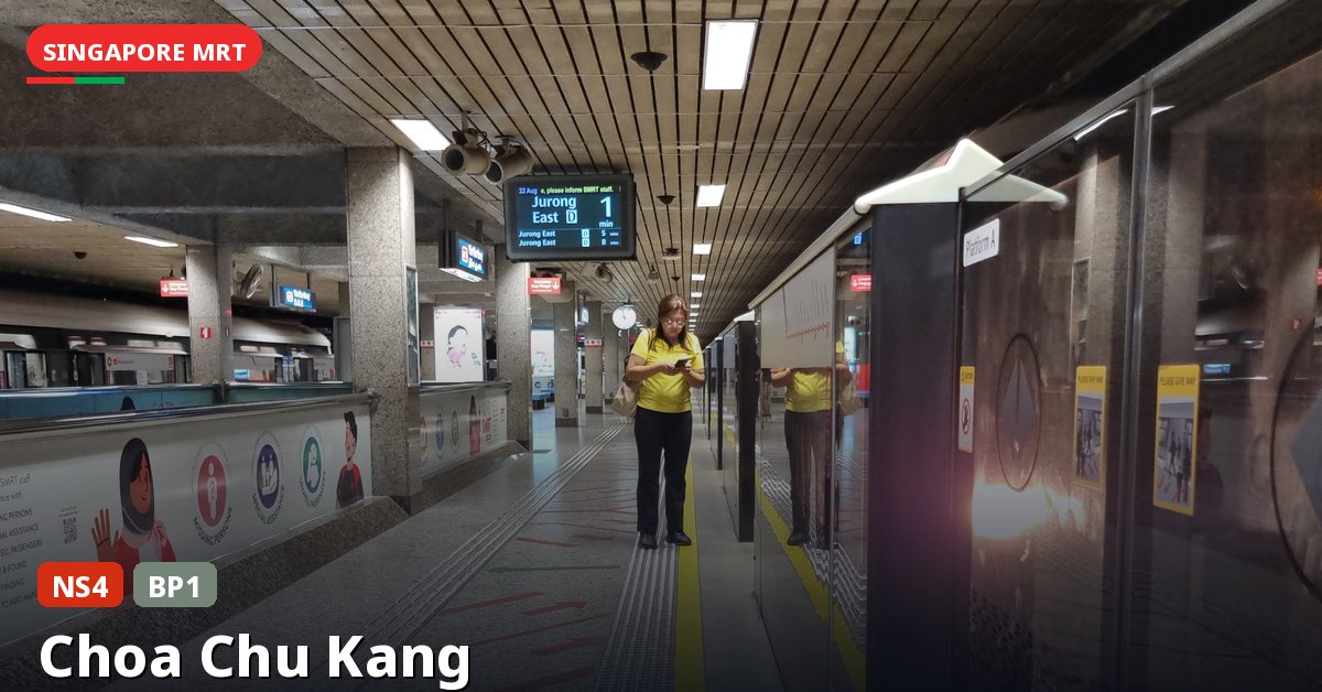 Choa Chu Kang MRT station in Singapore — North South Line, Bukit Panjang LRT (NS4 / BP1)