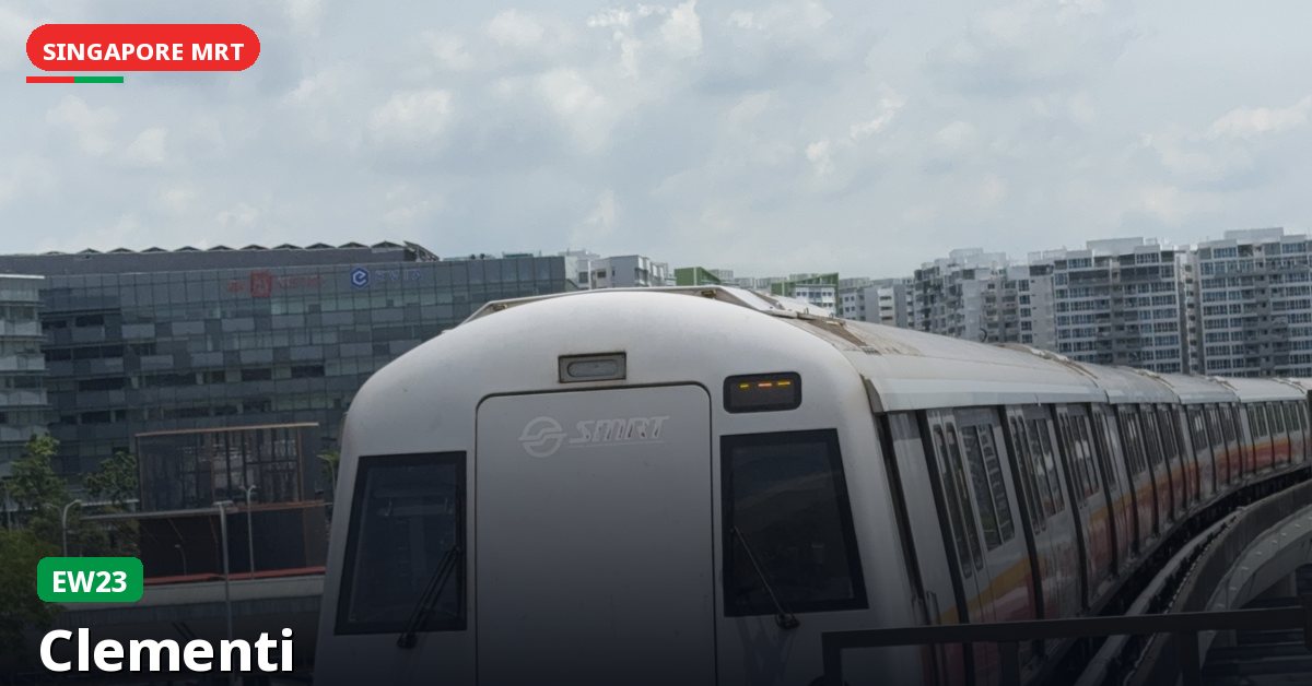 Clementi MRT station in Singapore — East West Line (EW23)