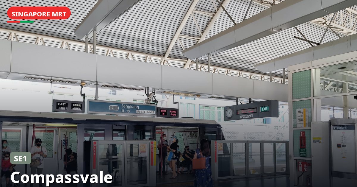 Compassvale MRT station in Singapore — Sengkang LRT (SE1)