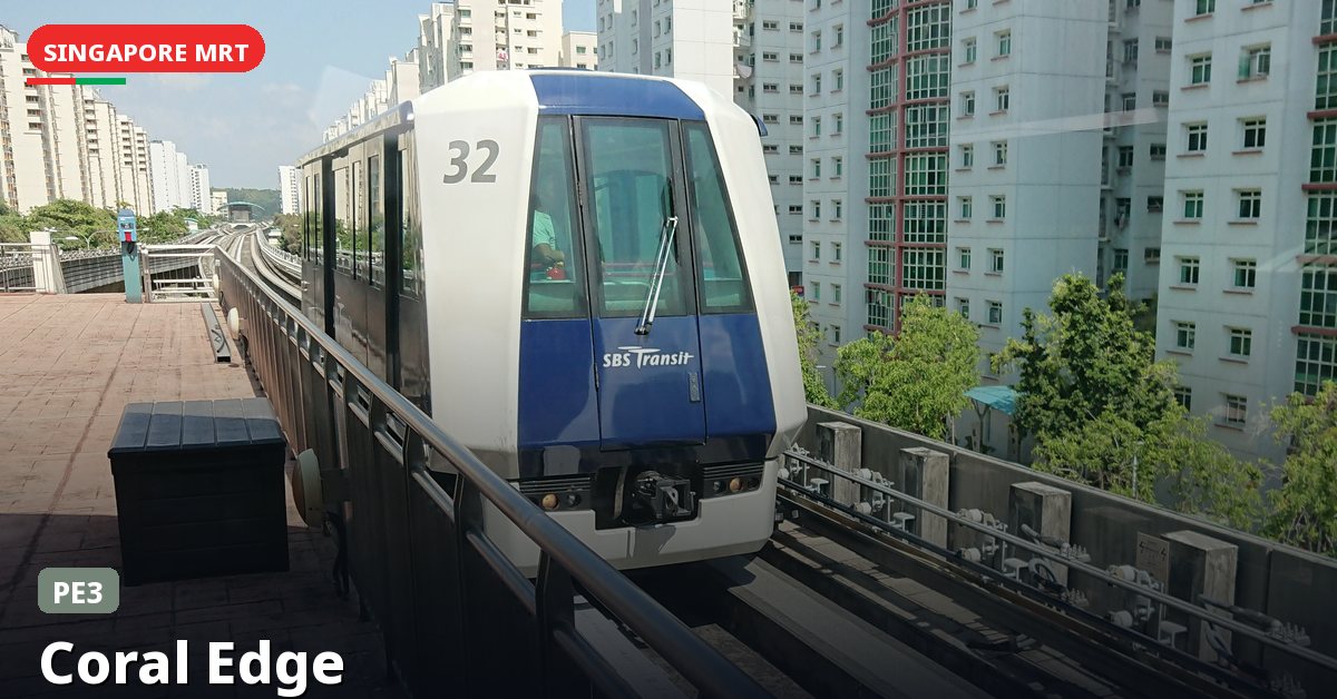 Coral Edge MRT station in Singapore — Punggol LRT (PE3)