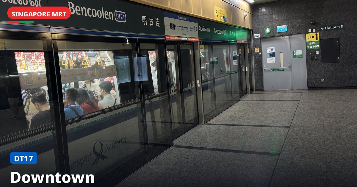 Downtown MRT station in Singapore — Downtown Line (DT17)