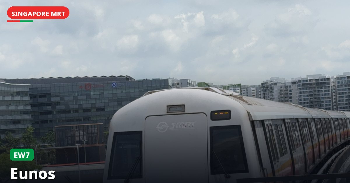 Eunos MRT station in Singapore — East West Line (EW7)