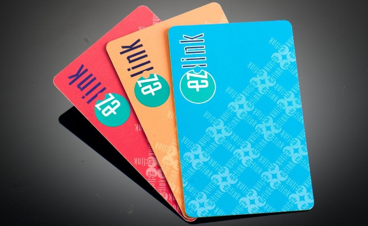 EZ-Link cards used to pay for the Singapore MRT and LRT