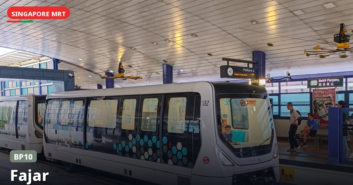 Fajar MRT station in Singapore — Bukit Panjang LRT (BP10)