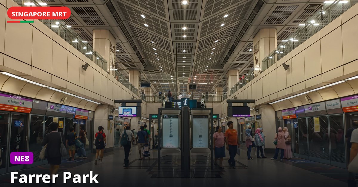 Farrer Park MRT station in Singapore — North East Line (NE8)