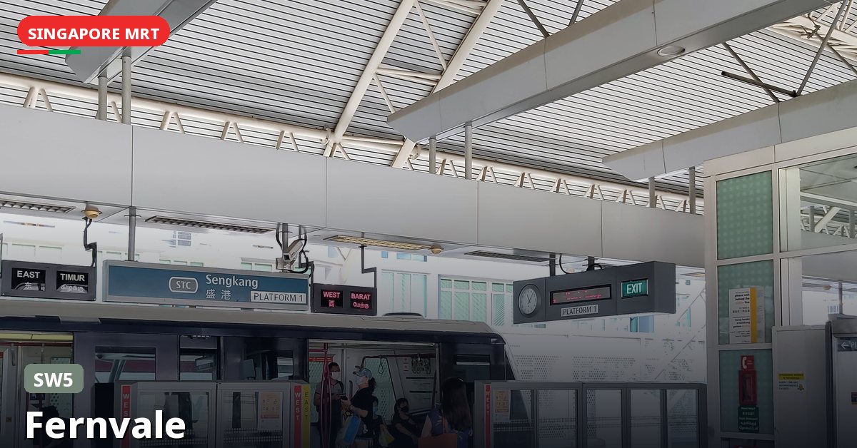 Fernvale MRT station in Singapore — Sengkang LRT (SW5)