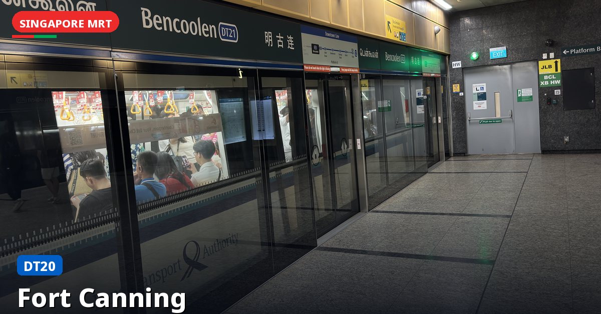 Fort Canning MRT station in Singapore — Downtown Line (DT20)