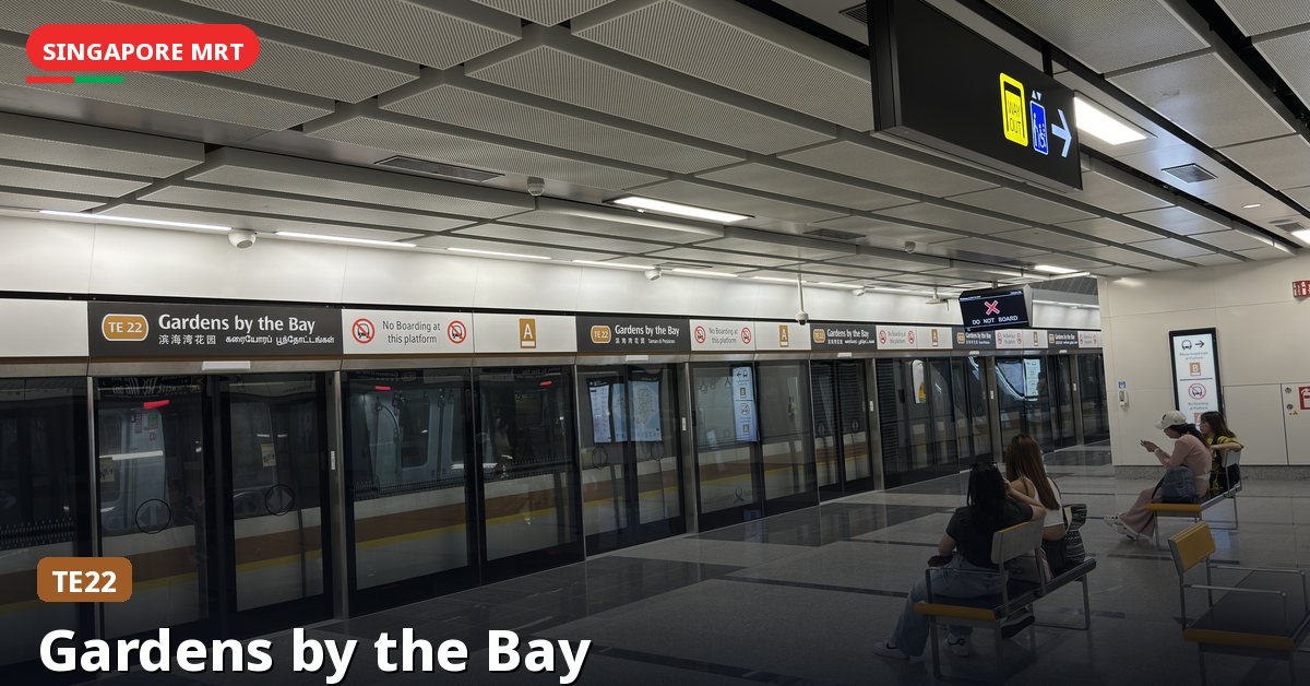 Gardens by the Bay MRT station in Singapore — Thomson-East Coast Line (TE22)