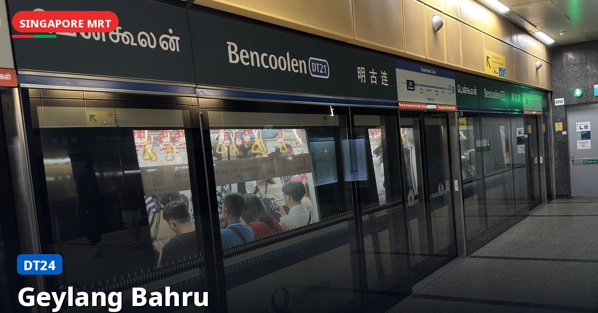Geylang Bahru MRT station in Singapore — Downtown Line (DT24)
