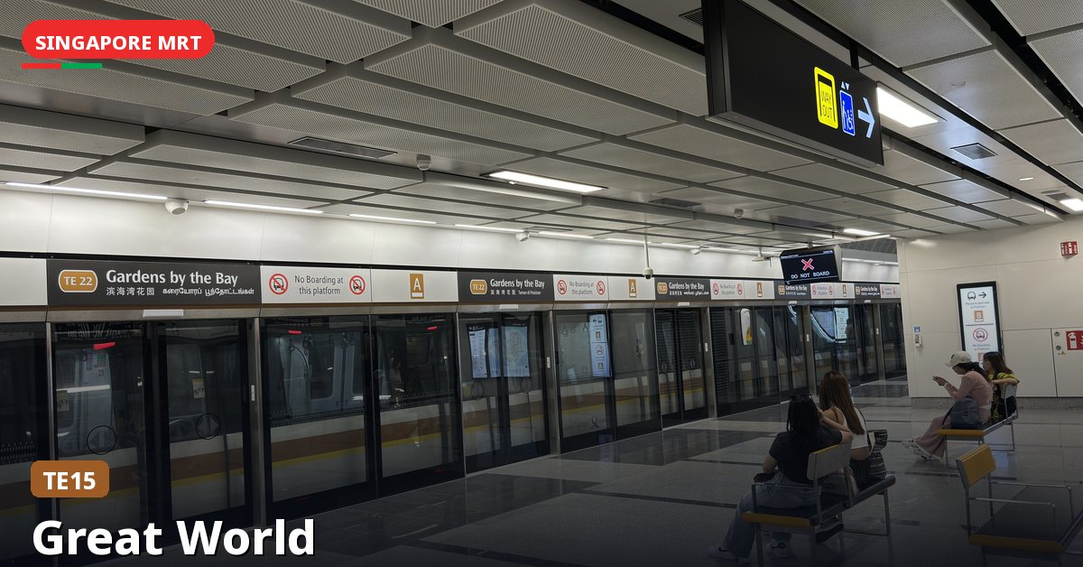 Great World MRT station in Singapore — Thomson-East Coast Line (TE15)