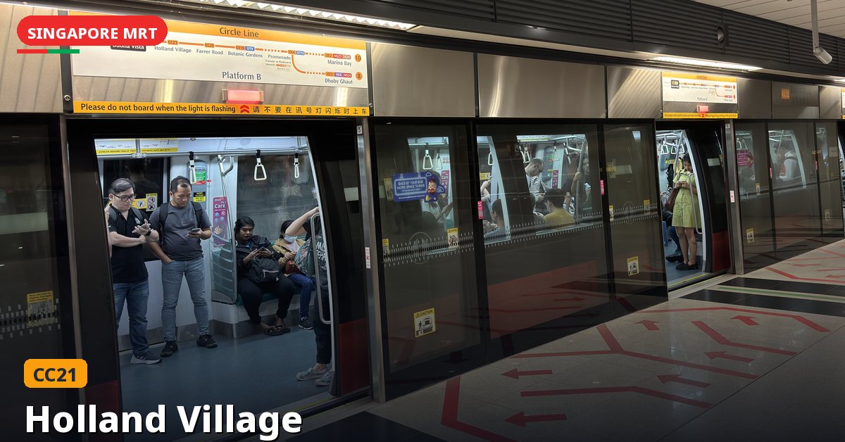 Holland Village MRT station in Singapore — Circle Line (CC21)
