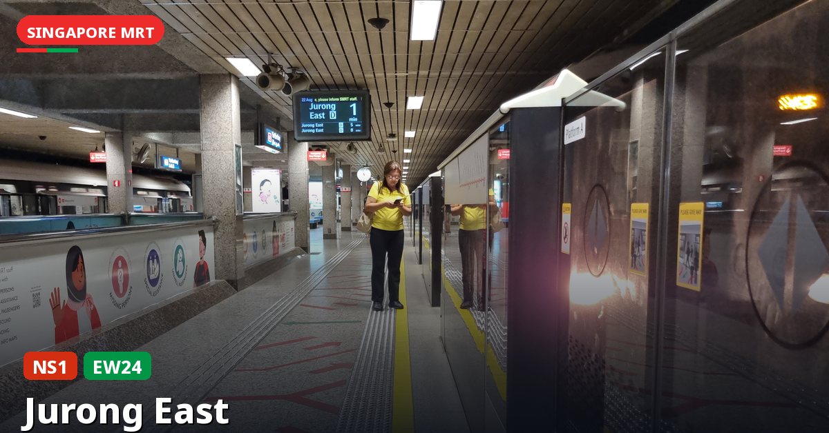 Jurong East MRT station in Singapore — North South Line, East West Line (NS1 / EW24)
