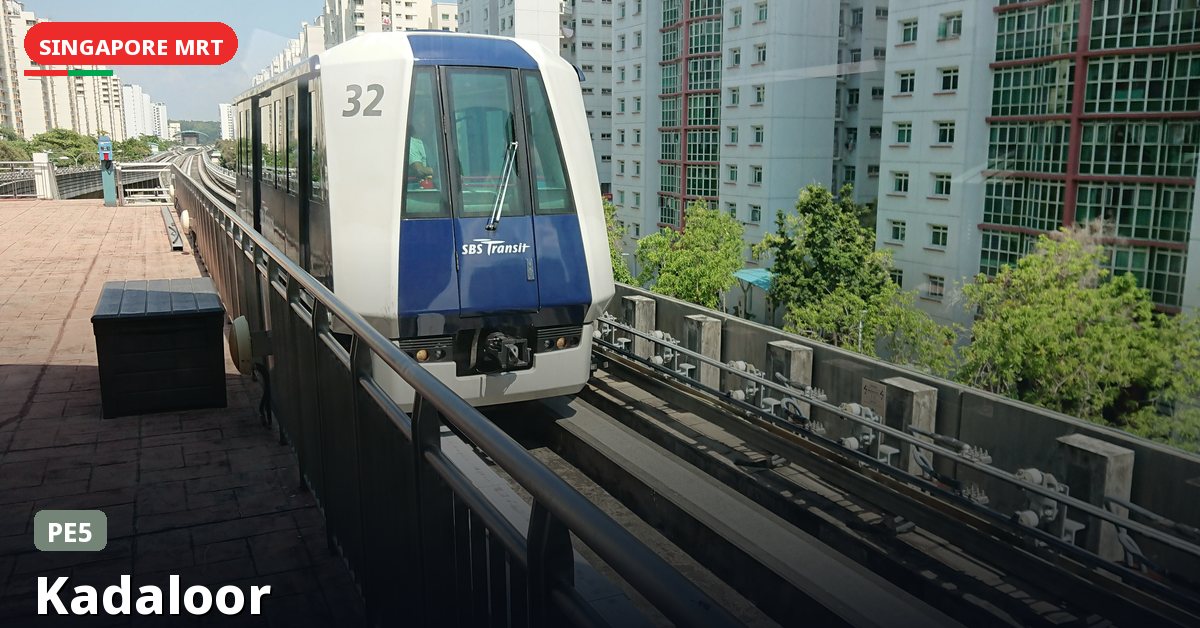 Kadaloor MRT station in Singapore — Punggol LRT (PE5)