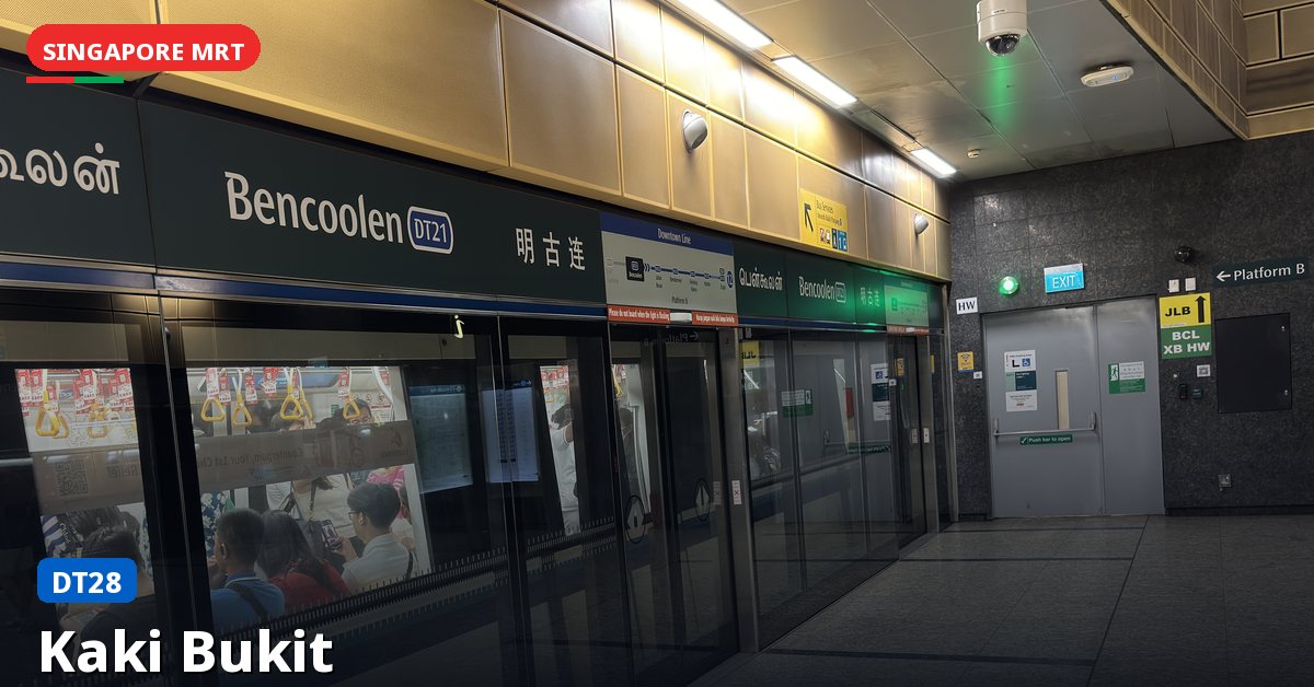 Kaki Bukit MRT station in Singapore — Downtown Line (DT28)