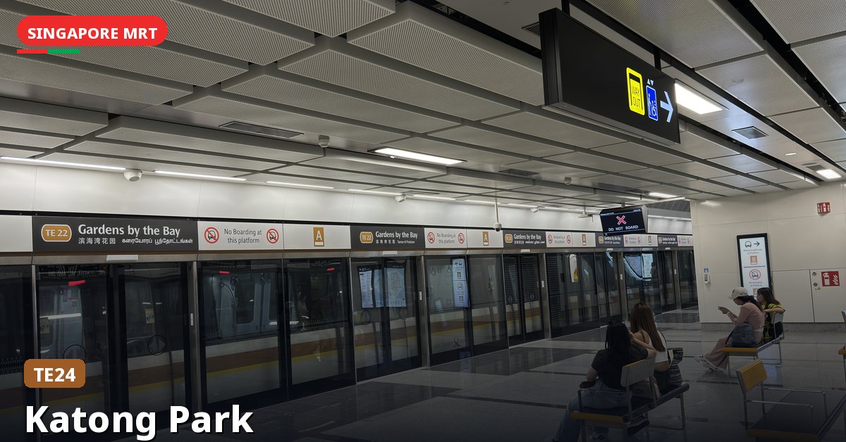Katong Park MRT station in Singapore — Thomson-East Coast Line (TE24)