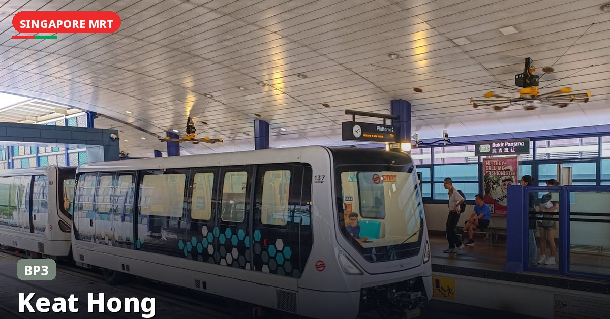 Keat Hong MRT station in Singapore — Bukit Panjang LRT (BP3)