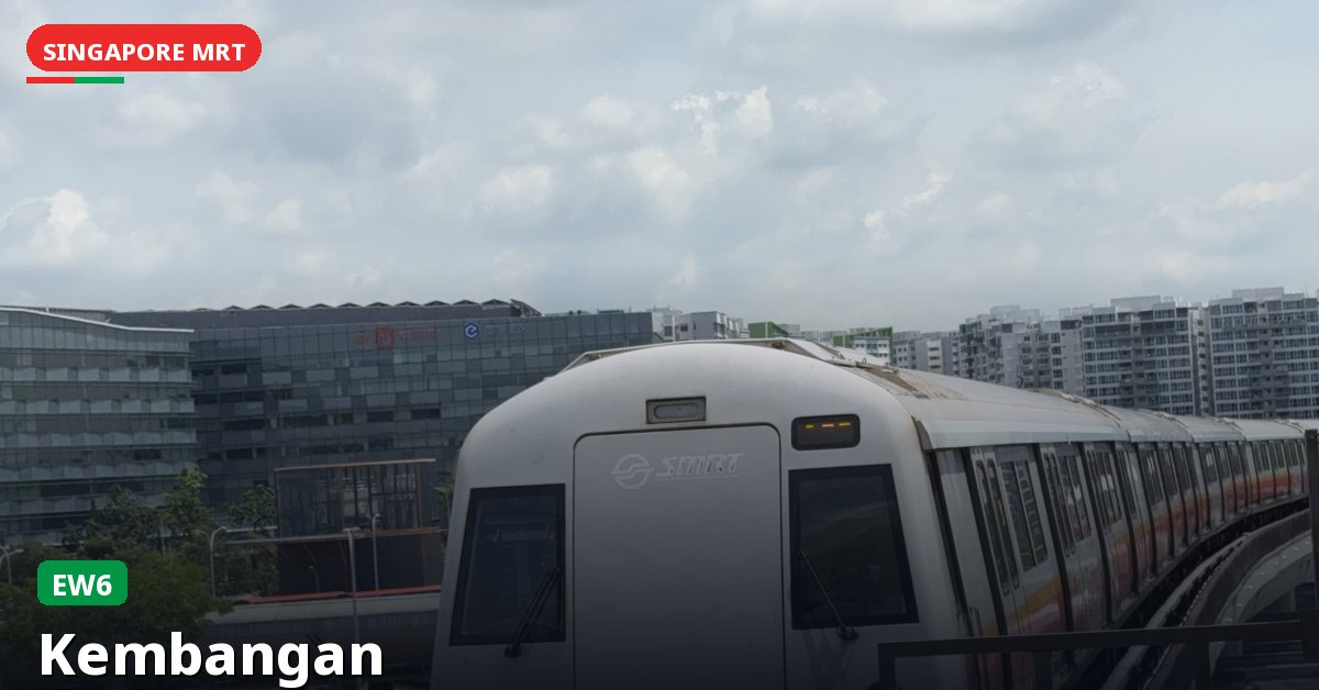 Kembangan MRT station in Singapore — East West Line (EW6)