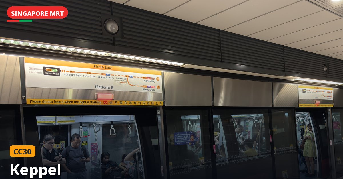 Keppel MRT station in Singapore — Circle Line (CC30)