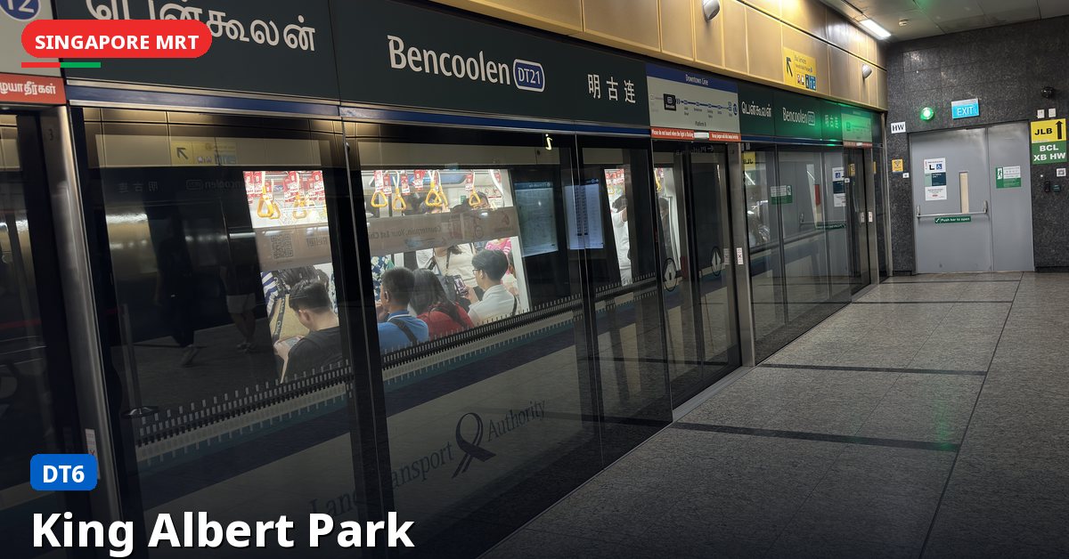 King Albert Park MRT station in Singapore — Downtown Line (DT6)