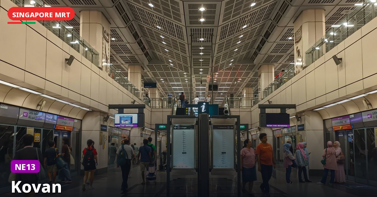 Kovan MRT station in Singapore — North East Line (NE13)