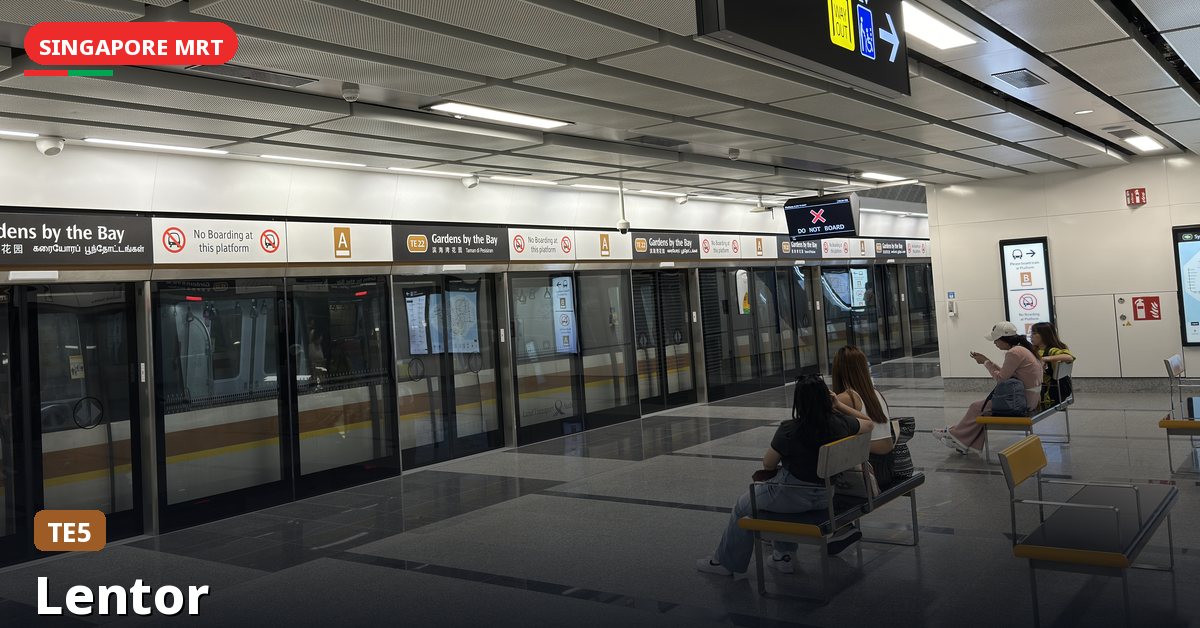 Lentor MRT station in Singapore — Thomson-East Coast Line (TE5)