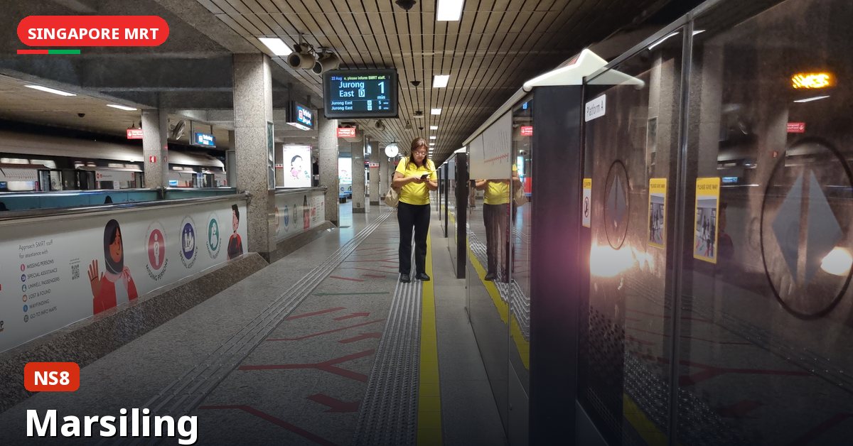 Marsiling MRT station in Singapore — North South Line (NS8)