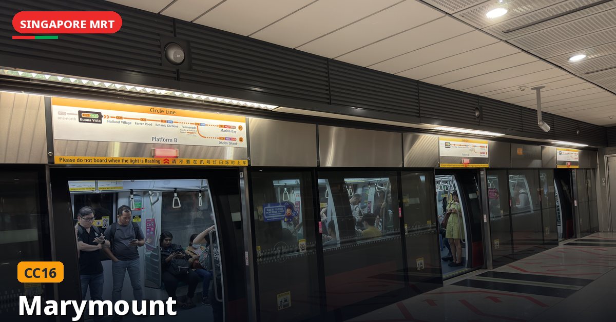 Marymount MRT station in Singapore — Circle Line (CC16)