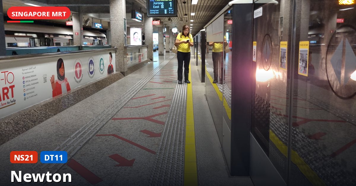 Newton MRT station in Singapore — North South Line, Downtown Line (NS21 / DT11)