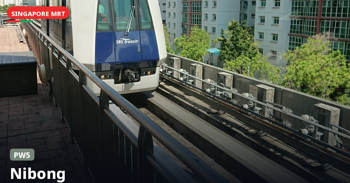 Nibong MRT station in Singapore — Punggol LRT (PW5)