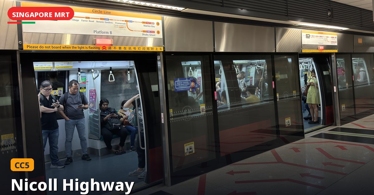 Nicoll Highway MRT station in Singapore — Circle Line (CC5)