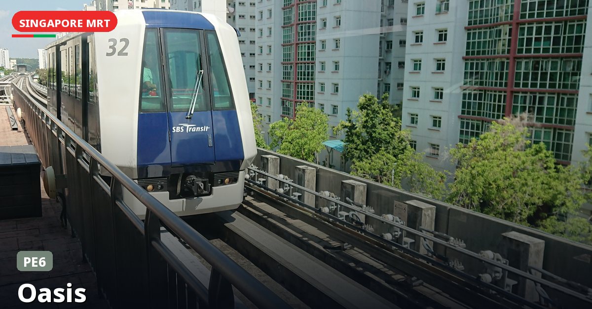 Oasis MRT station in Singapore — Punggol LRT (PE6)