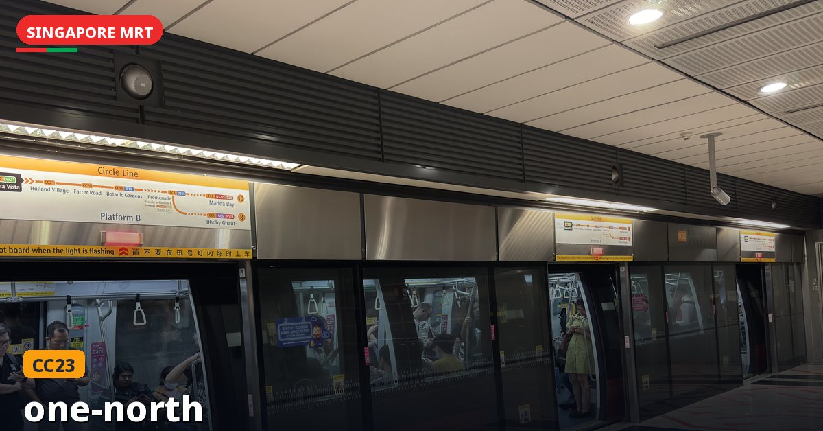one-north MRT station in Singapore — Circle Line (CC23)