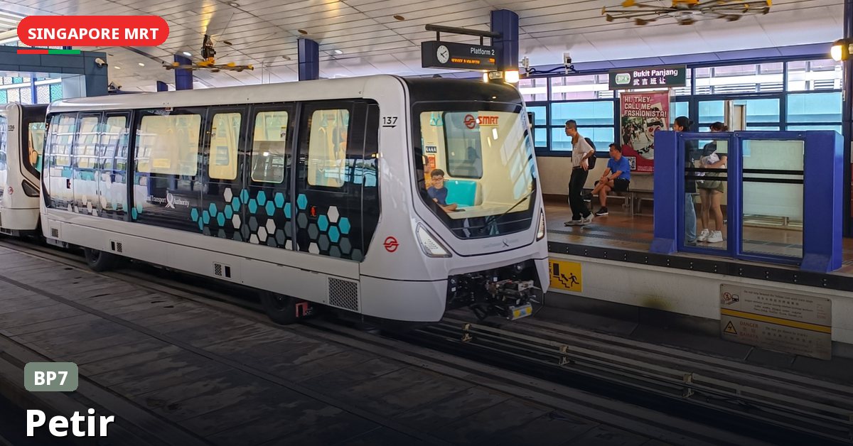 Petir MRT station in Singapore — Bukit Panjang LRT (BP7)