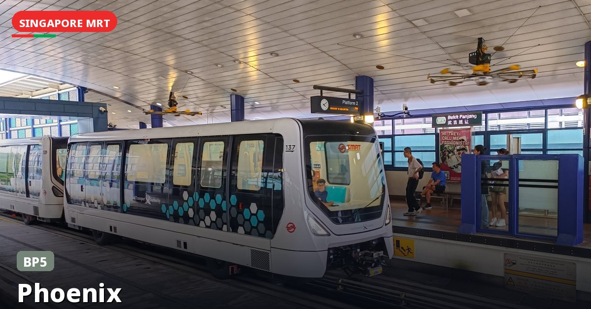 Phoenix MRT station in Singapore — Bukit Panjang LRT (BP5)