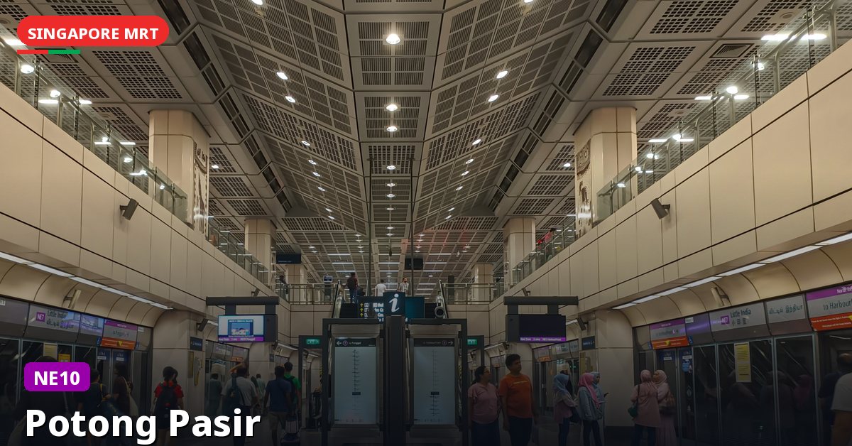 Potong Pasir MRT station in Singapore — North East Line (NE10)
