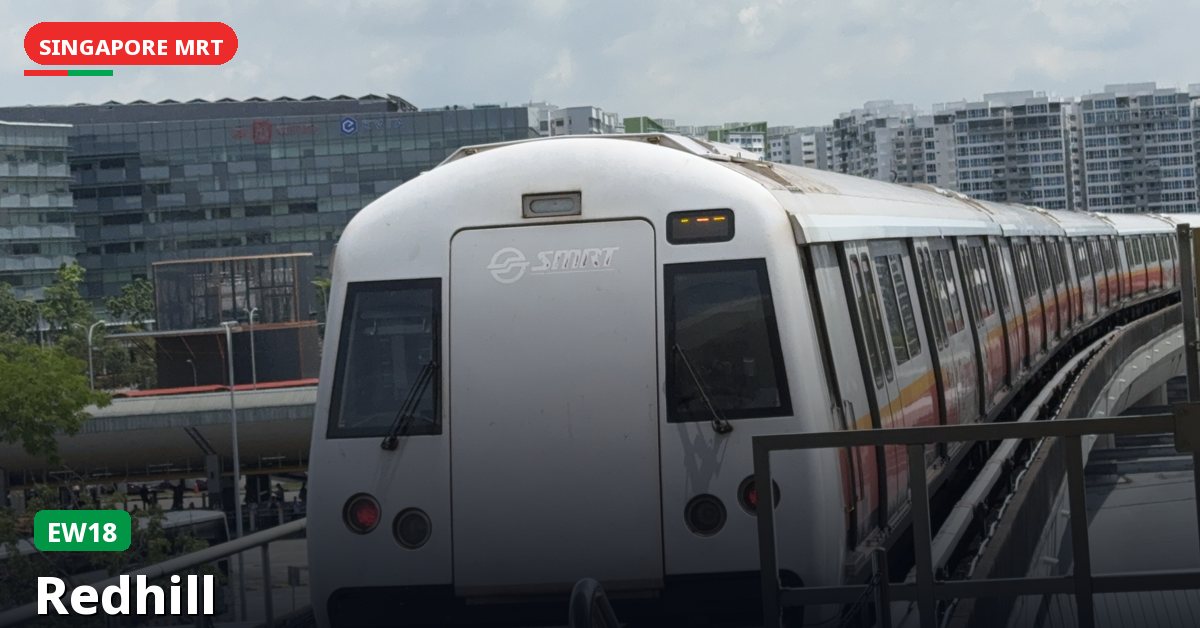 Redhill MRT station in Singapore — East West Line (EW18)