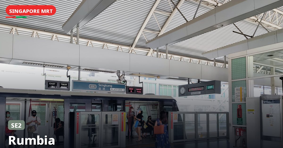 Rumbia MRT station in Singapore — Sengkang LRT (SE2)
