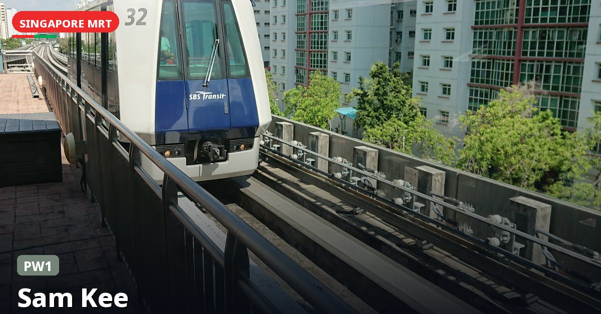 Sam Kee MRT station in Singapore — Punggol LRT (PW1)