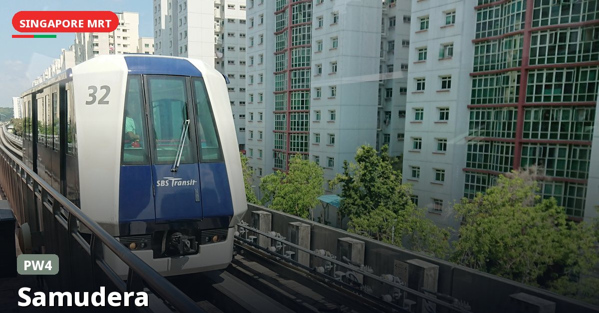 Samudera MRT station in Singapore — Punggol LRT (PW4)