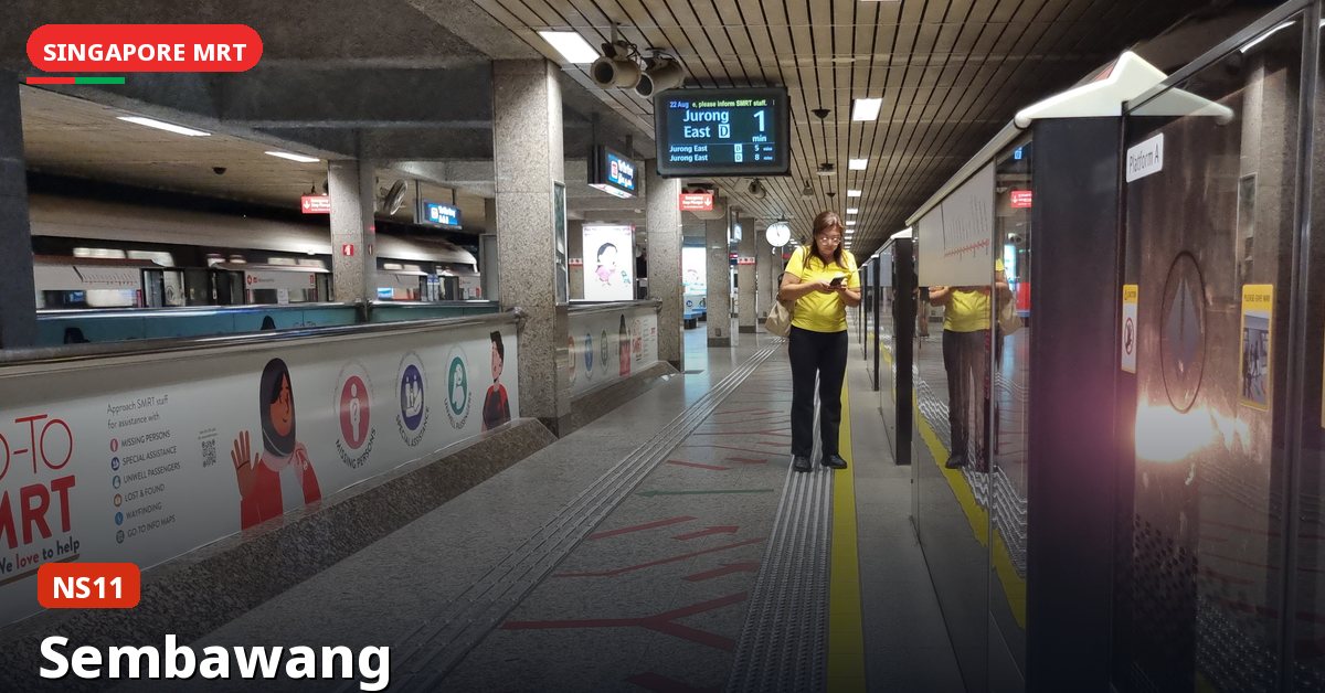 Sembawang MRT station in Singapore — North South Line (NS11)